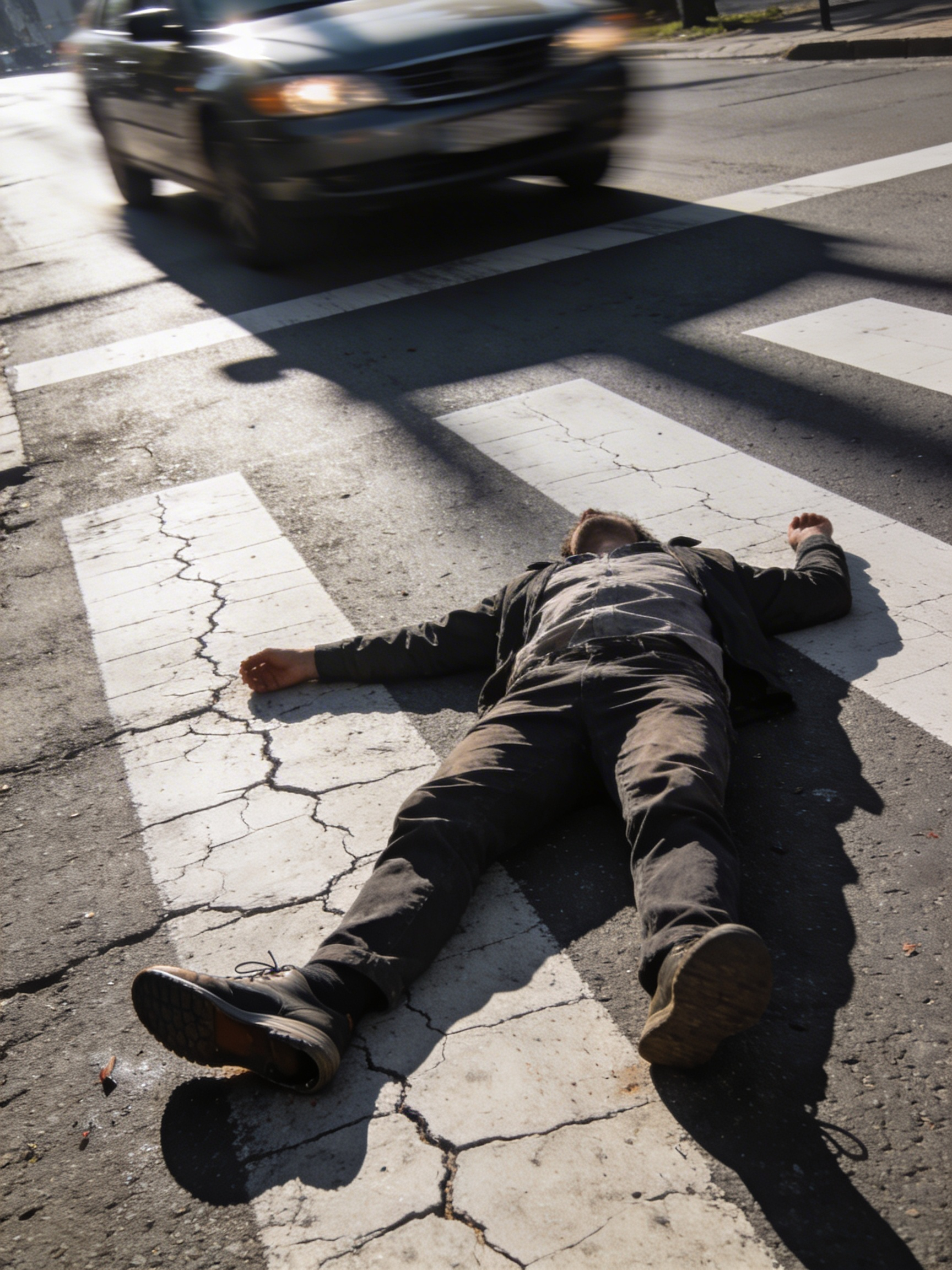 Person injured with car driving away
