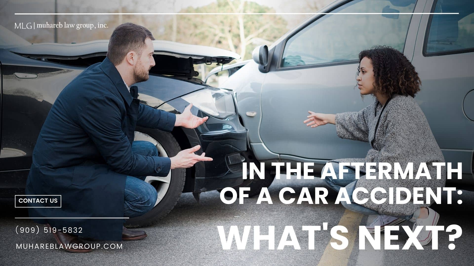 An image illustrating the aftermath of a car accident, focusing on the necessary actions to take following the event.